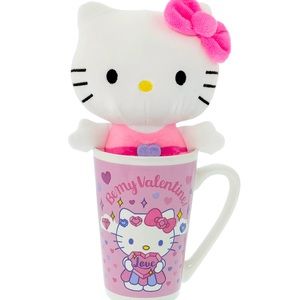 Hello kitty Valentine’s Day plush with coffee mug